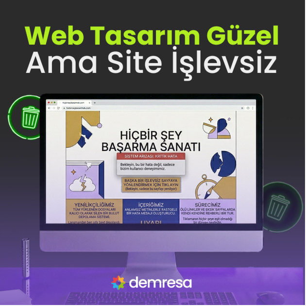 web tasarim guzel ama islevsiz olabilir mi